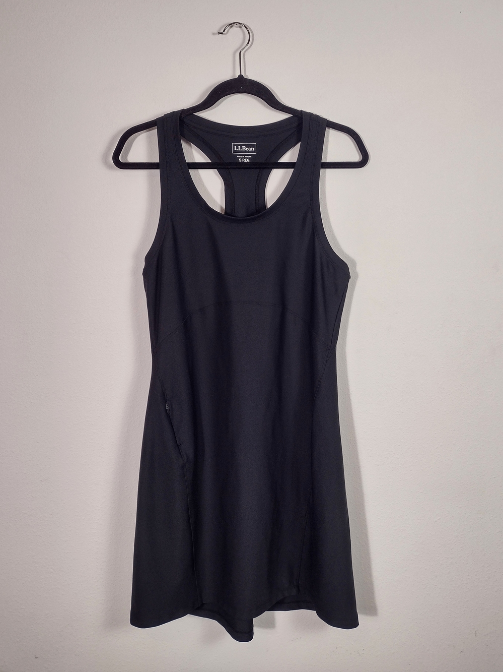 L.L. Bean Black UPF 50 Racerback Everyday Performance Tank Mini Dress Size Small